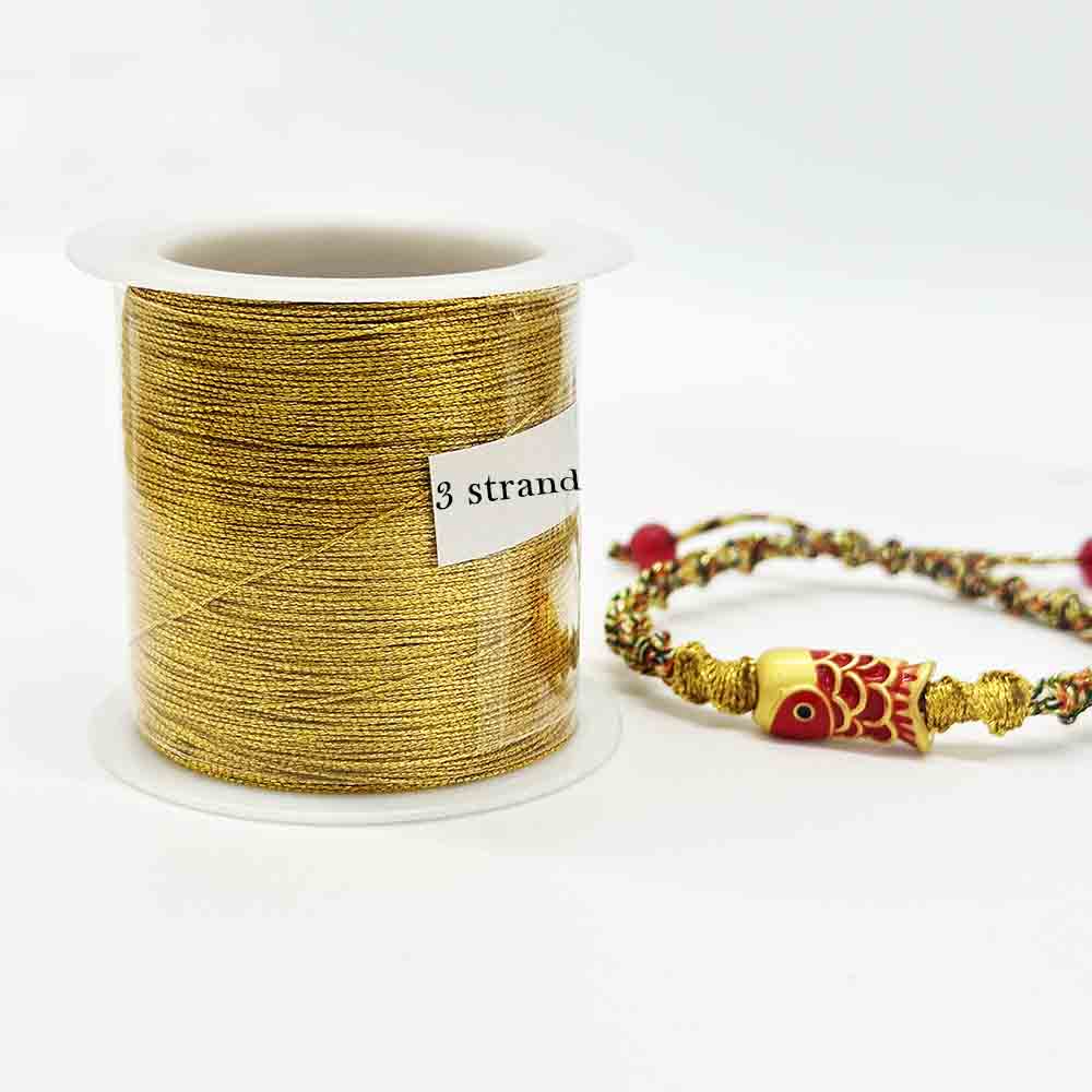 Fiasrel 3strands 6strands 9strands Gold Thread Cord String