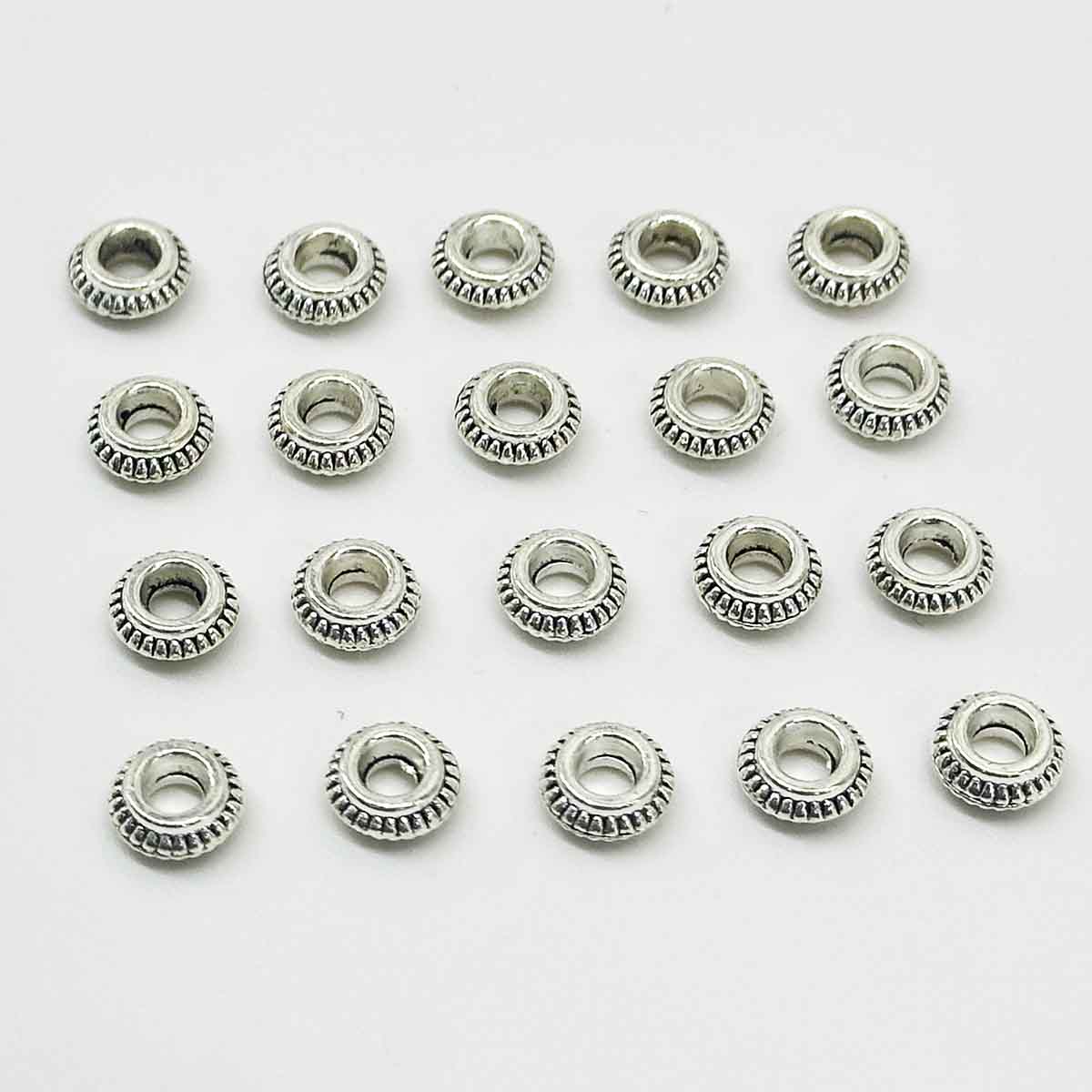 Fiasrel 10pcs Zinc Alloy Spacer Beads for Jewelry Making