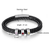 Fiasrel Stainless Steel Jewelry Men Bracelet With Custom Engraved Name Beads Fashionable Christmas Birthday Gift