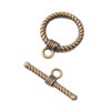 Fiasrel 10pcs Decorative Fashion Round Alloy OT Toggel Clasps for Jewelry Making