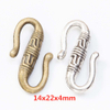 Fiasrel 10pcs Alloy S-Buckle Connection S-Hook DIY Accessories Retro Buckle Head Bracelet Necklace Jewelry Findings Components