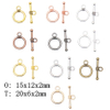 Fiasrel 10pcs Round Connector Lock Clasp Alloy Chain End Necklace OT Clasps