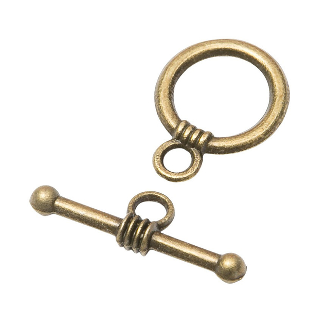 Fiasrel 10pcs Round Connector Lock Clasp Alloy Chain End Necklace OT Clasps