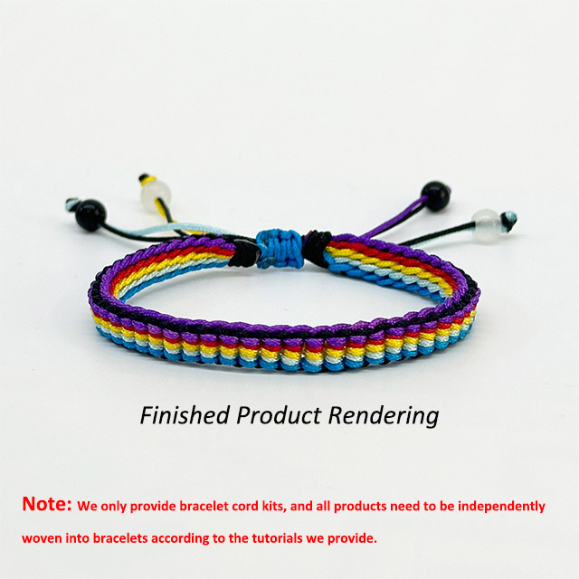 diy handmade rainbow bracelet