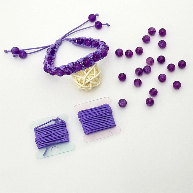 High Quality Fashion Purple Beads Bracelet Thread Package for Women Jewelry Bracelet Making