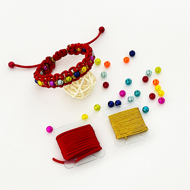 Natural Beads Braided Bracelet Thread Package