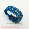 Hand Rope Braided Bracelet Blue and Gold Thread for Making Bracelet