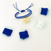 Handmade String Women Men Girls Boys Blue White Adjustable Bracelet Thread