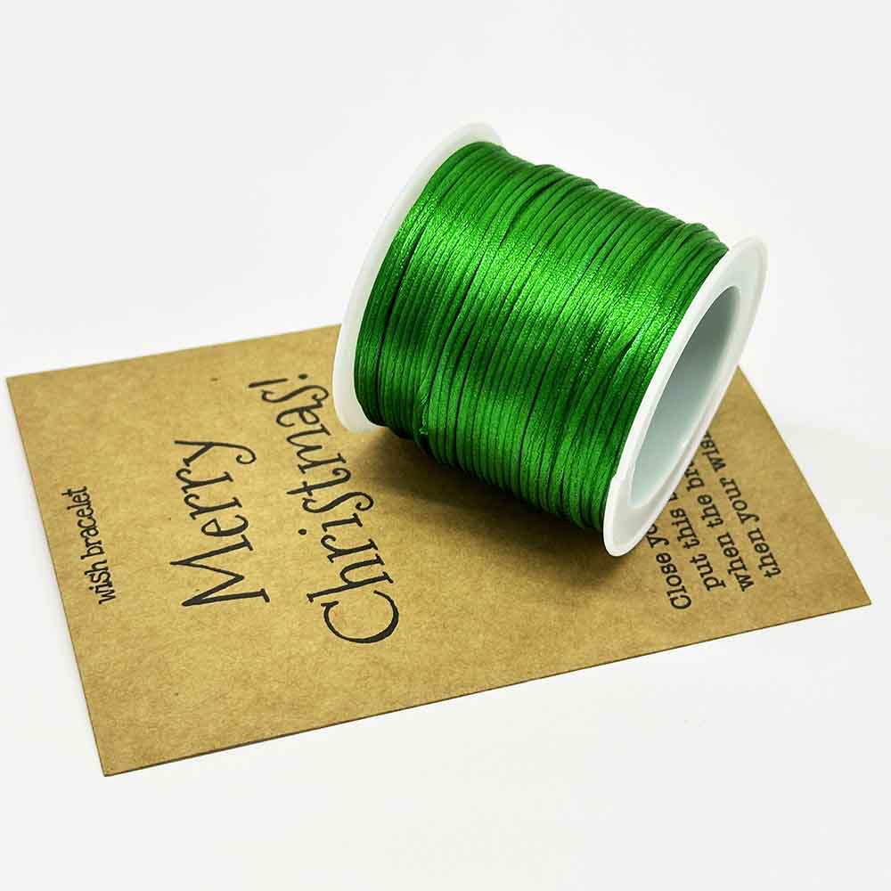 Fiasrel Christmas Thread Kit: 1.5/2.0/2.5mm Silky Macrame Braided Satin Cord Handmade DIY Woven Rope Nylon Chinese Knotting Cord for DIY Jewelry Making Home Decor