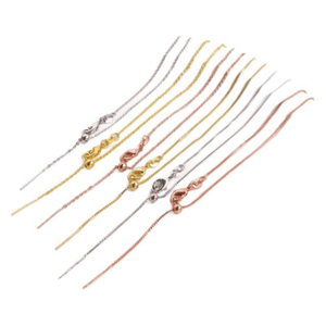 Fiasrel 10pcs Box Chains Sliding Ball Length Adjustable Chain Necklace for Jewelry Accessories