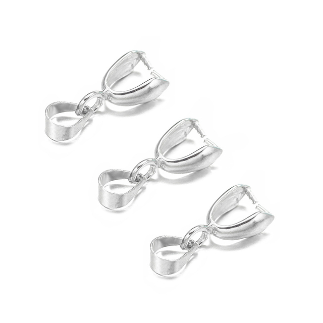 Fiasrel 20pcs Metal Pendant Pinch Gold Claw Bail Clasp for Pendant Necklace Making Accessories