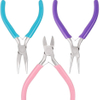 Fiasrel 3pcs Needle Nose Chain Nose Round Nose And Wire Cutter Jewelry Pliers Kit