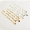 Fiasrel 10pcs Color-preserving Ending Chain Copper Gold Plated 14K 18K Lobster Clasp Extension Chain for DIY Jewelry Making Bracelet Necklace