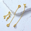 Fiasrel 5pcs Necklace Butterfly Pendant Chain Extension End Tails Drop Bead Charms for Delicate Necklace Bracelet Making
