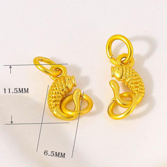 Fiasrel 10pcs Sargent Fishtail Buckle Head Dragon Phoenix Buckle Accessories DIY Bracelet Necklace Pendant Connection