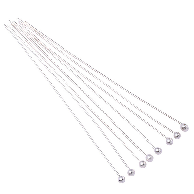Fiasrel 100pcs Rose Gold Plated Double Eyes Pin Earring Posts Ball Head Needles for DIY Jewelry Making