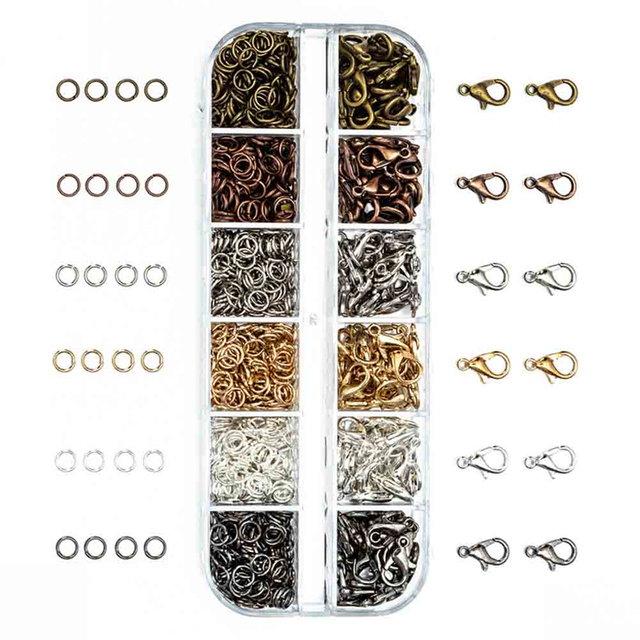 Fiasrel Jewelry findings Set Jewelry Making Tools Copper Wire Open Jump Rings Earring Hook Jewelry Making Supplies Kit