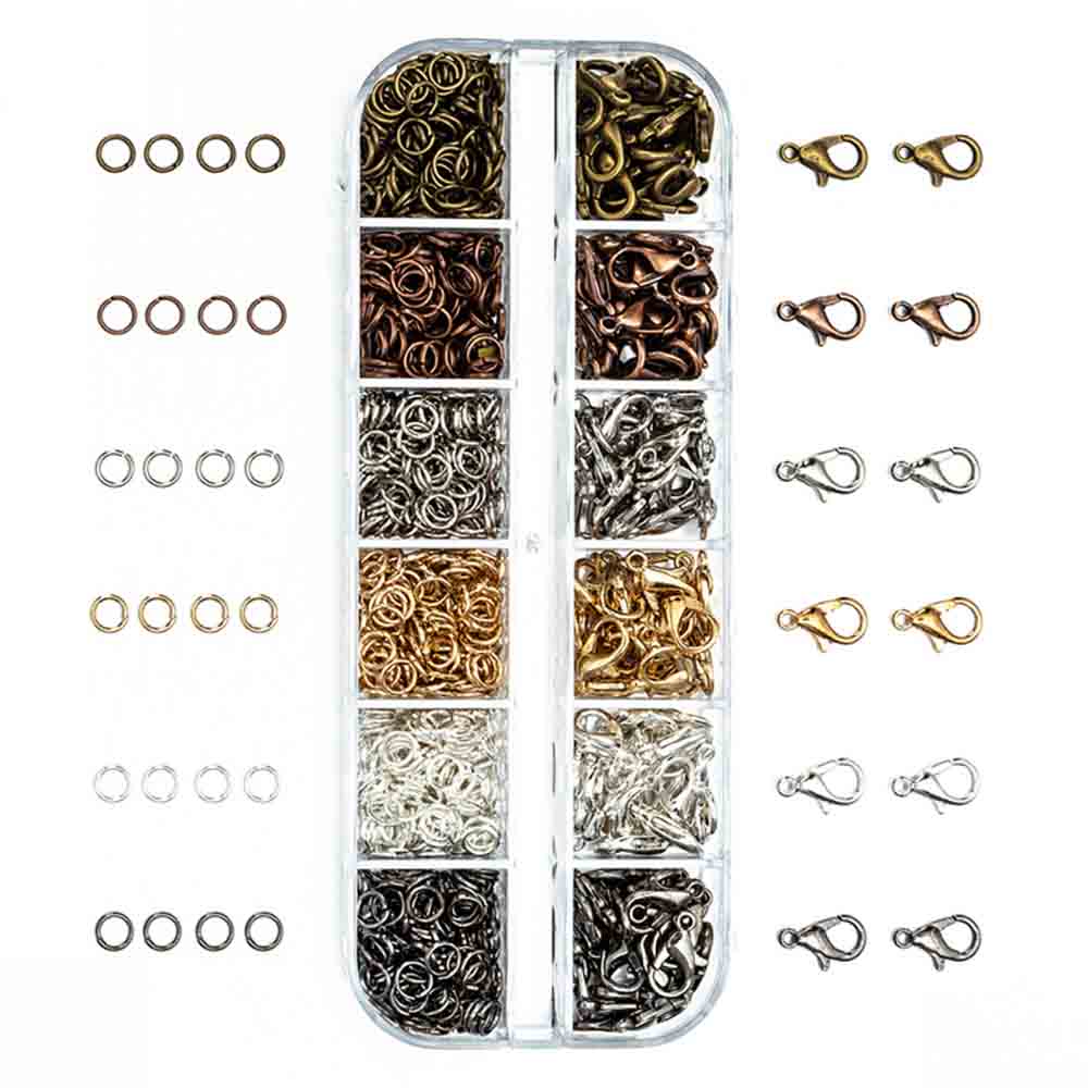 Fiasrel Jewelry findings Set Jewelry Making Tools Copper Wire Open Jump Rings Earring Hook Jewelry Making Supplies Kit