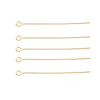 Fiasrel 100pcs DIY Beading Jewelry Making Head Pins Gold Plated Brass Ball Head Needle Pins