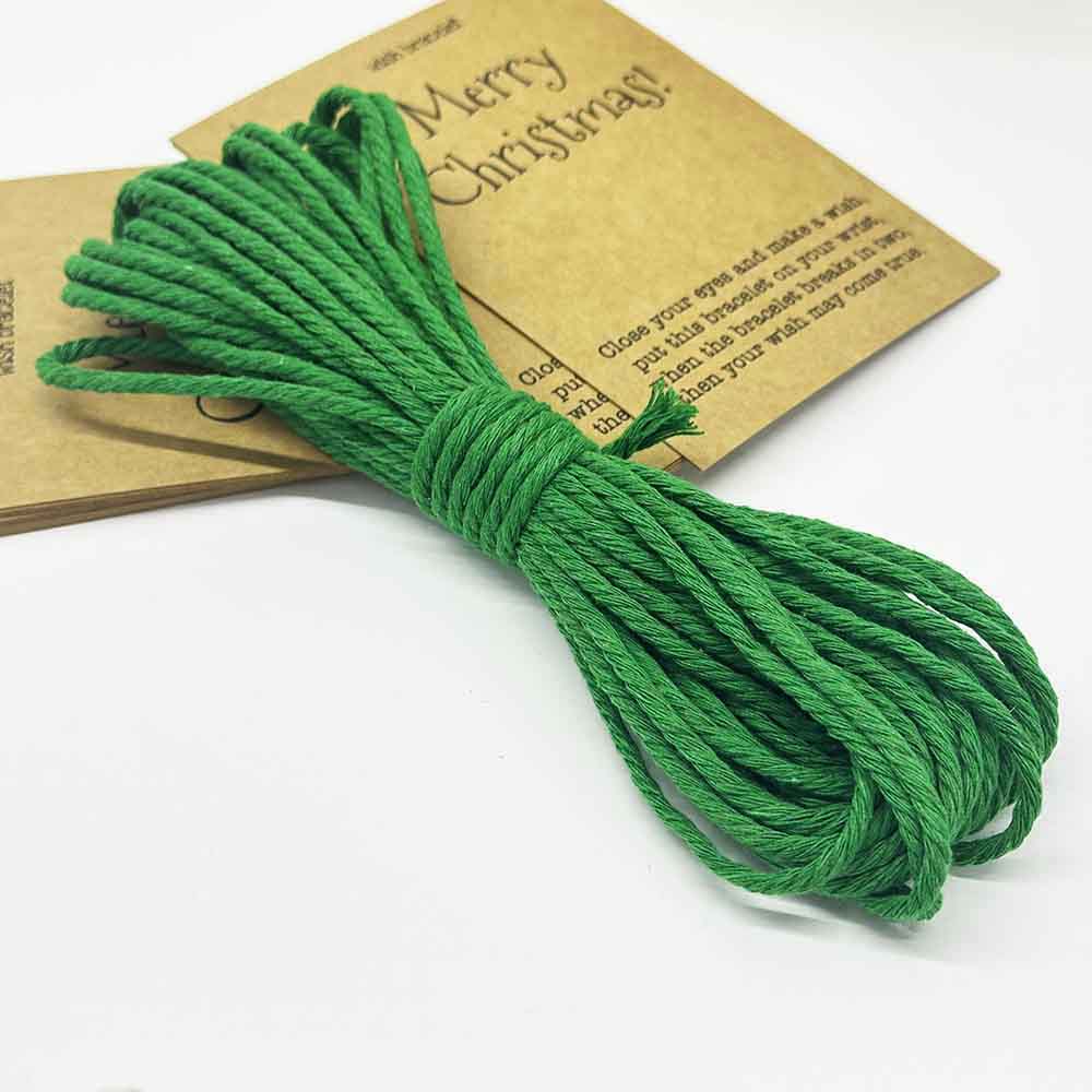 Fiasrel Christmas Thread Kit: 3mm 10/20Yards Fiasrel Cotton Cord DIY Handmade Cotton Rope Decoration Cotton Thread