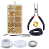 Fiasrel DIY Earrings Accessories Bead Pliers Kit Clip Buckle Lobster Clasp Open Jump Rings Earring Hook for Jewelry Making DIY Kit