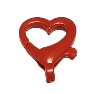 Fiasrel 10/50pcs Heart Shaped Lobster Claw Clasps Lanyard Snap Clip Hooks DIY Keychain Fastener Accessories