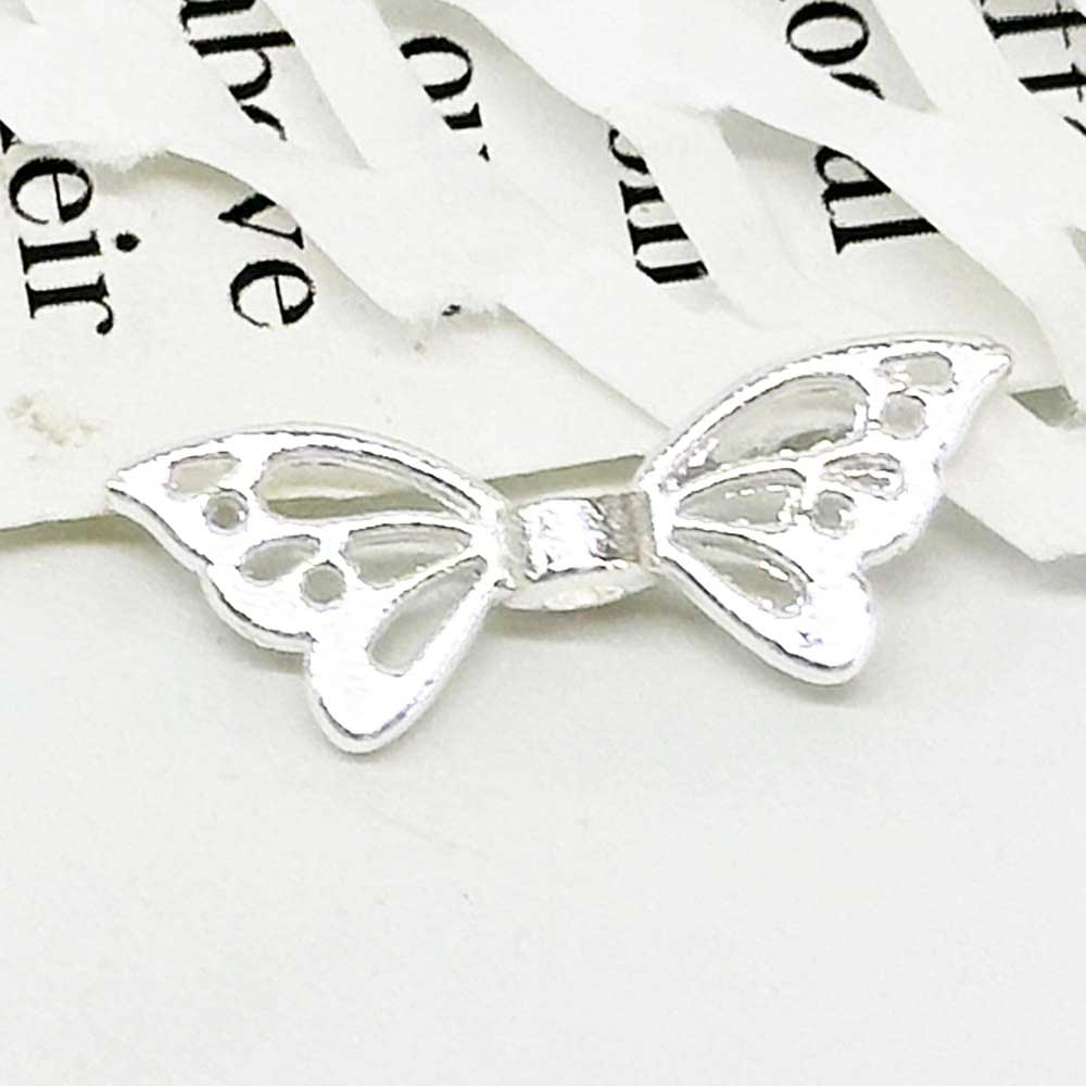 Fiasrel 20/50pcs Spacer Beads Butterfly Animal Wing for DIY Jewelry Necklaces Bracelets Keychains Phone Chains