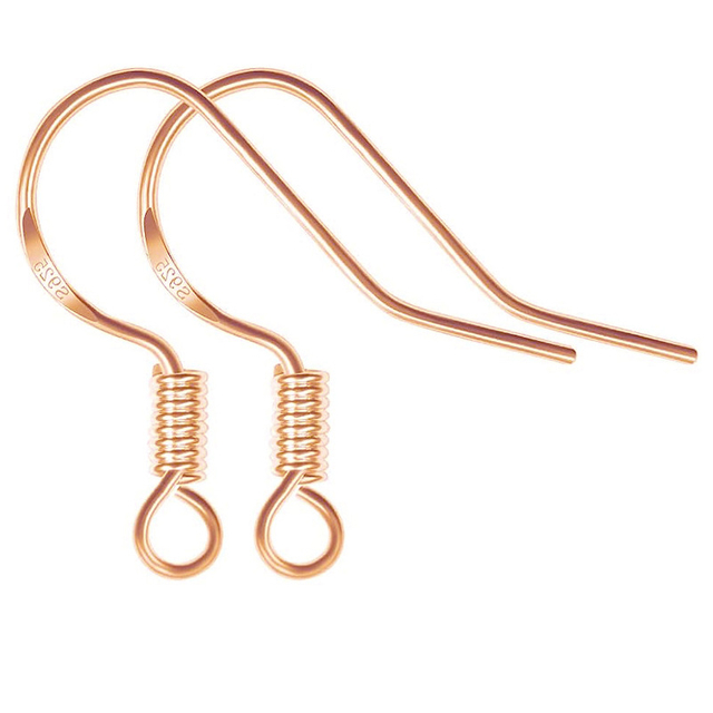 Fiasrel 10Pairs S925 Copper Plated with Sterling Silver Jewelry Findings Earrings Hooks Earrings Pure Ear Hook for Jewellery Making
