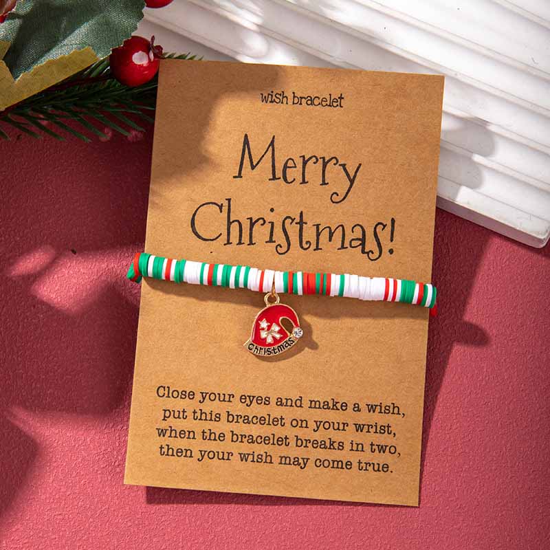 Fiasrel 1pcs Christmas Bracelets Christmas Tree Pendant Bracelets Charm Women Men Gifts