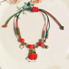 Fiasrel Christmas Bracelets Adjustable Ceramics Beads Santa Deer Charm Bracelets
