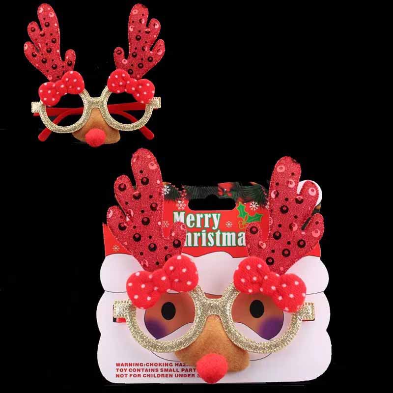 Fiasrel Christmas Decorations Glasses Adult and Children Photograph Christmas Party Decoration Supplies