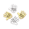 Fuasrel 20pcs 12*13mm Vintage Lucky Palm Charms Environmental Alloy Letter Nail Charms Jewelry Pendants Beads