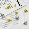 Fiasrel 10pcs DIY Jewelry Bracelet Alloy Multicolor Magnet Heart-Shaped Connectors Charm Pendants Beads