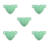 Fiasrel 10pcs DIY Jewelry Bracelet Alloy Multicolor Magnet Heart-Shaped Connectors Charm Pendants Beads