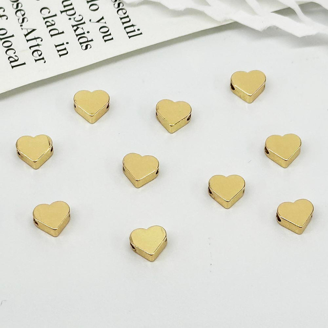 Fiasrel 30pcs Permanet Big Heart Charms DIY Jewelry Making Love Pendant Beads