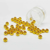Fiasrel 3mm-10mm Golden Plated Loose Spacer Beads Vacuum Plating Plastic Beads for Jewelry Making
