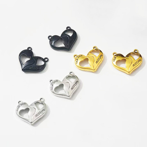 Fiasrel 10pcs DIY Creative Splicing Love Magnet Buckle Beads for DIY Necklace Bracelet Jewelry Making