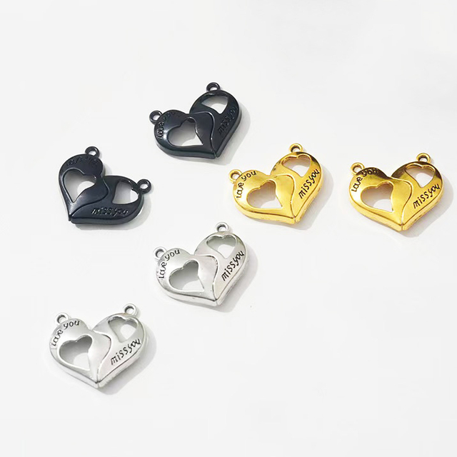 Fiasrel 10pcs DIY Creative Splicing Love Magnet Buckle Beads for DIY Necklace Bracelet Jewelry Making