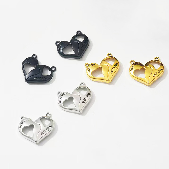 Fiasrel 10pcs DIY Creative Splicing Love Magnet Buckle Beads for DIY Necklace Bracelet Jewelry Making