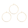 Fiasrel 10/50pais Handmade DIY Earrings Accessories Multi-size Circle Pendant Gold Silver Earring Hoops