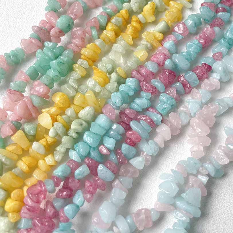 Fiasrel 1strand Irregular Shape Freeform Chip Beads for Jewelry Making DIY Bracelet