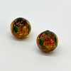 Fiasrel 5pcs Christmas Glass Beads Snowman Snowflakes Christmas Santa Hat Christmas Stocking Christmas Candy Ginger Man Round Beads