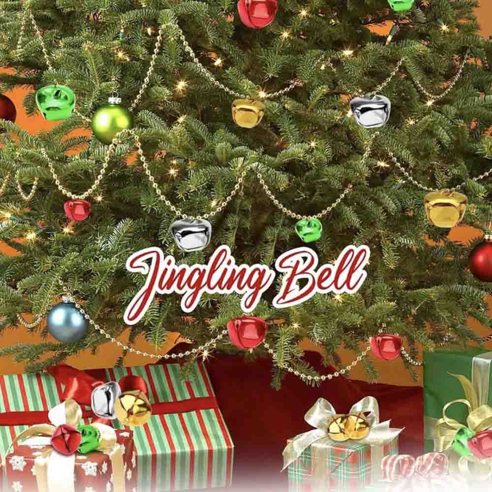 Fiasrel 50pcs/Lot 6/8/10mm Mini Jingling Bell Christmas Party Pendant Beads Cat Dog Pet Pendant Beads for Bracelets Accessories Gifts Clothing Hats Decorative DIY Jewelry Crafts Making Accessory