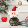 Fiasrel Christmas Gift Candy Bag Mini Drawstring Pouch Felt Christmas Reindeer Santa Sacks Christmas Reusable Gift Bags