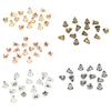 Fiasrel 50pcs Plated Ear Nuts Metal Bullet Earring Studs Back for Earrings Making