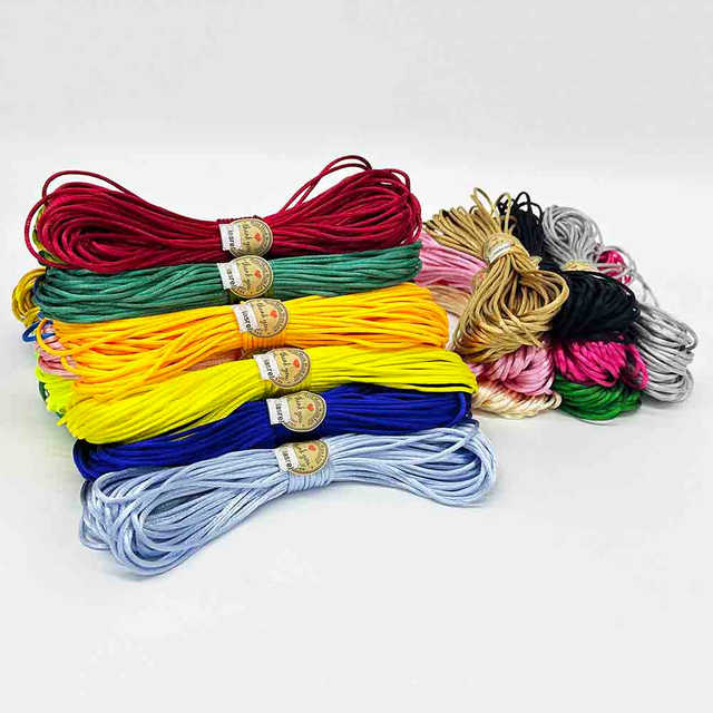 Fiasrel 30Colors 1.5mm 2.0mm 2.5mm 20 Yards/Bundle Satin Nylon Polyester Cord Chinese Knotting Silky Macrame Braided Rope Cord for DIY Handmade Bracelet Necklace Handwoven Jewelry Making Craft Supplie