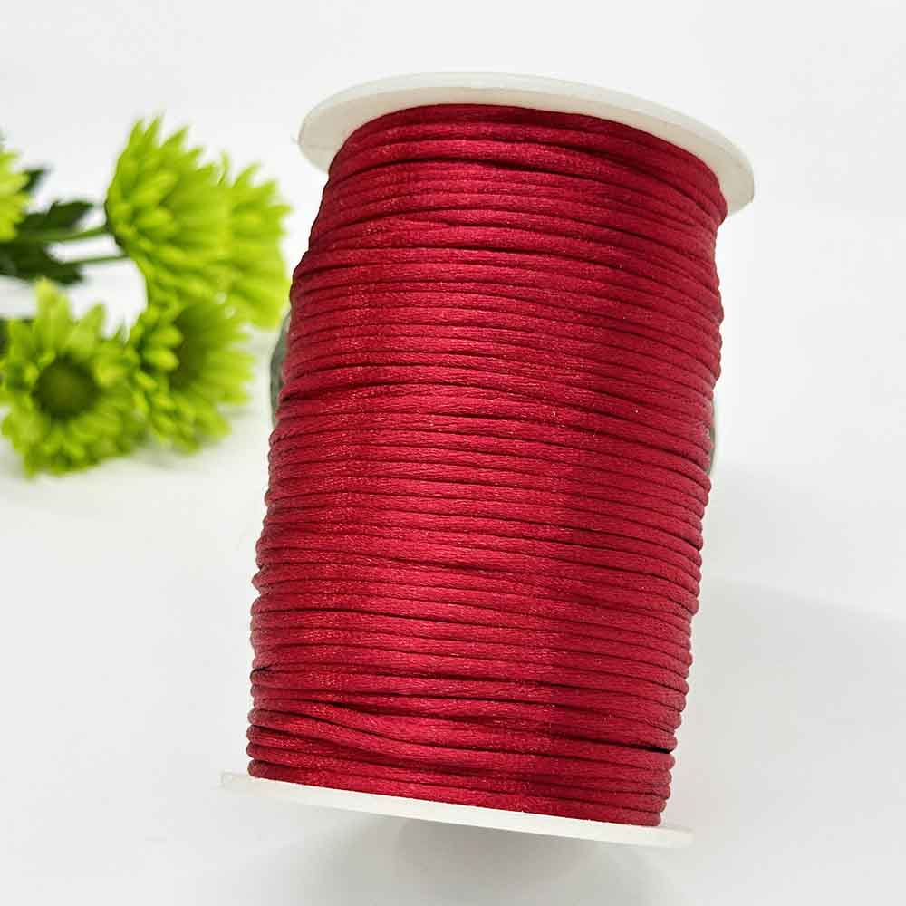 Fiasrel 105Yards 1.5mm 2.0mm 2.5mm Chinese Knotting Cord Braided Macrame Thread Beading String for Bracelets Chinese Knotting Sewing Braided Necklace Lanyard Macrame Keychain Craft