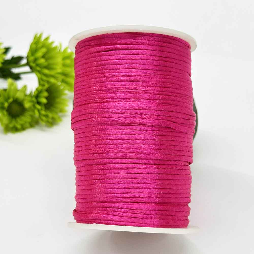 Fiasrel 105Yards 1.5mm 2.0mm 2.5mm Chinese Knotting Cord Braided Macrame Thread Beading String for Bracelets Chinese Knotting Sewing Braided Necklace Lanyard Macrame Keychain Craft
