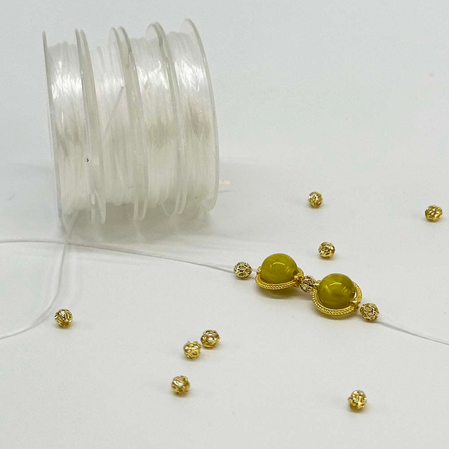 Fiasrel 10 Rolls Strong Stretchy Beading Elastic Thread 0.8mm Thick Flat Crystal Jewelry String for Beaded Bracelet Jewelry Making DIY Jewelry Accessories