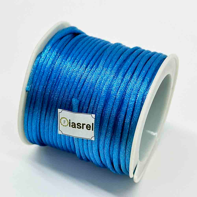 Fiasrel 30 Rolls 2mm Macrame Rattail Chinese Knot Making Cords Nylon Braided String Threads